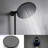Matte Black Dual Shower Head Spa System - 5-Setting Handheld Wall Mounted 1.8 Gpm Adjustable Spray Pattern Resists Corrosion Swivel Spout Slide Bar Hand Included
