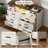 Dresser with Mirror for Bedroom with 8 Drawers, Charging Station, White