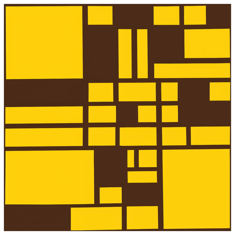 Couvre-lit matelassé jaune-brun rectangulaire toutes tailles, Full / Double