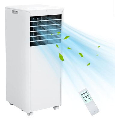 Climatiseur portatif 8 000 BTU - Refroidisseur 3 en 1, déshumidificateur et ventilateur - Couvre jusqu'à 350 pieds carrés - Ensemble de fenêtre facile et télécommande - Parfait pour la chambre à coucher, le bureau, le dortoir