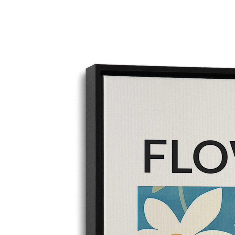 Marché aux fleurs d'Athènes, Cadre flottant noir satiné, H 18,75 po x l 12,75 po