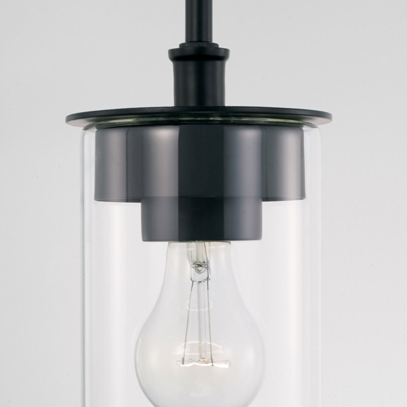 1 - Light Cylinder Pendant, Matte Black