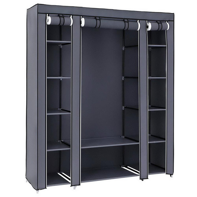 150cm Portable Wardrobe, Grey