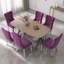 Rectangular Wooden Dining Set with Tufted Dining Chair-1354642930-1354642929