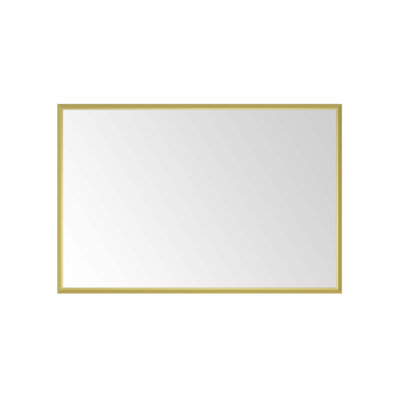 Miroir de salle de bain mural rectangulaire 60 x 48 pouces avec cadre en aluminium, parfait pour les salles de bain modernes et élégantes