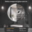 Miroir rond pour salle de bain à DEL, 28 po, verre trempé incassable HD