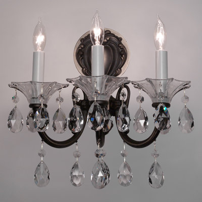 Lampe murale bougie 3 lumières Via Lombardi