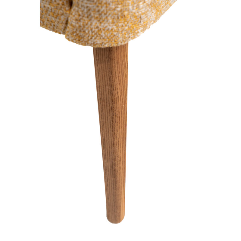 46cm H Upholstered Armchair in Yellow