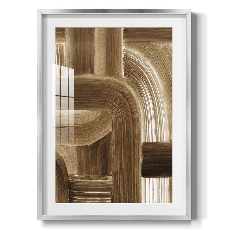 «Steel Plates I», reproduction encadrée, Papier avec cadre argenté, Blanc