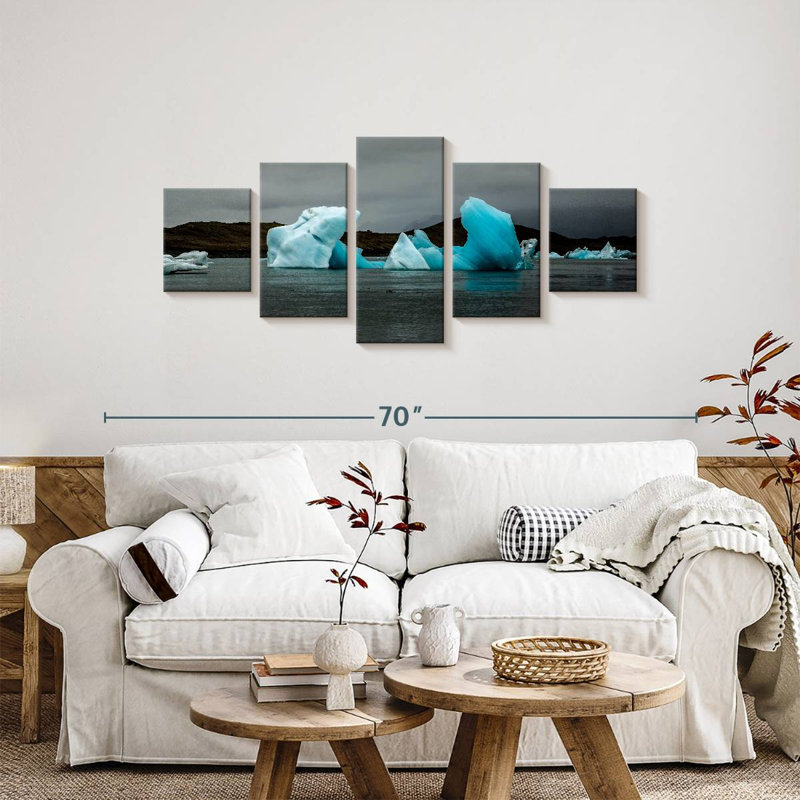 Floating Glaciers, 24" H x 55" W
