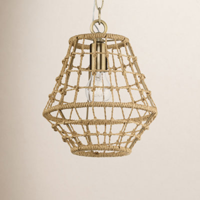 Single Light Jute Dimmable Pendant