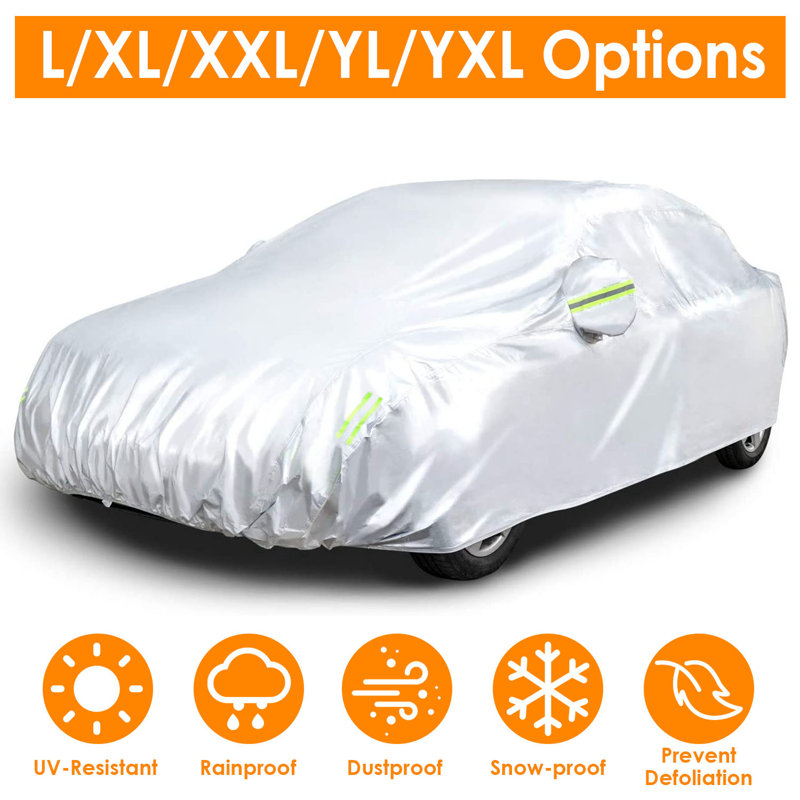 Mildew Resistant Automobile Cover By Edge Collections, 15.8' H x 5.8' W x 3.9' D