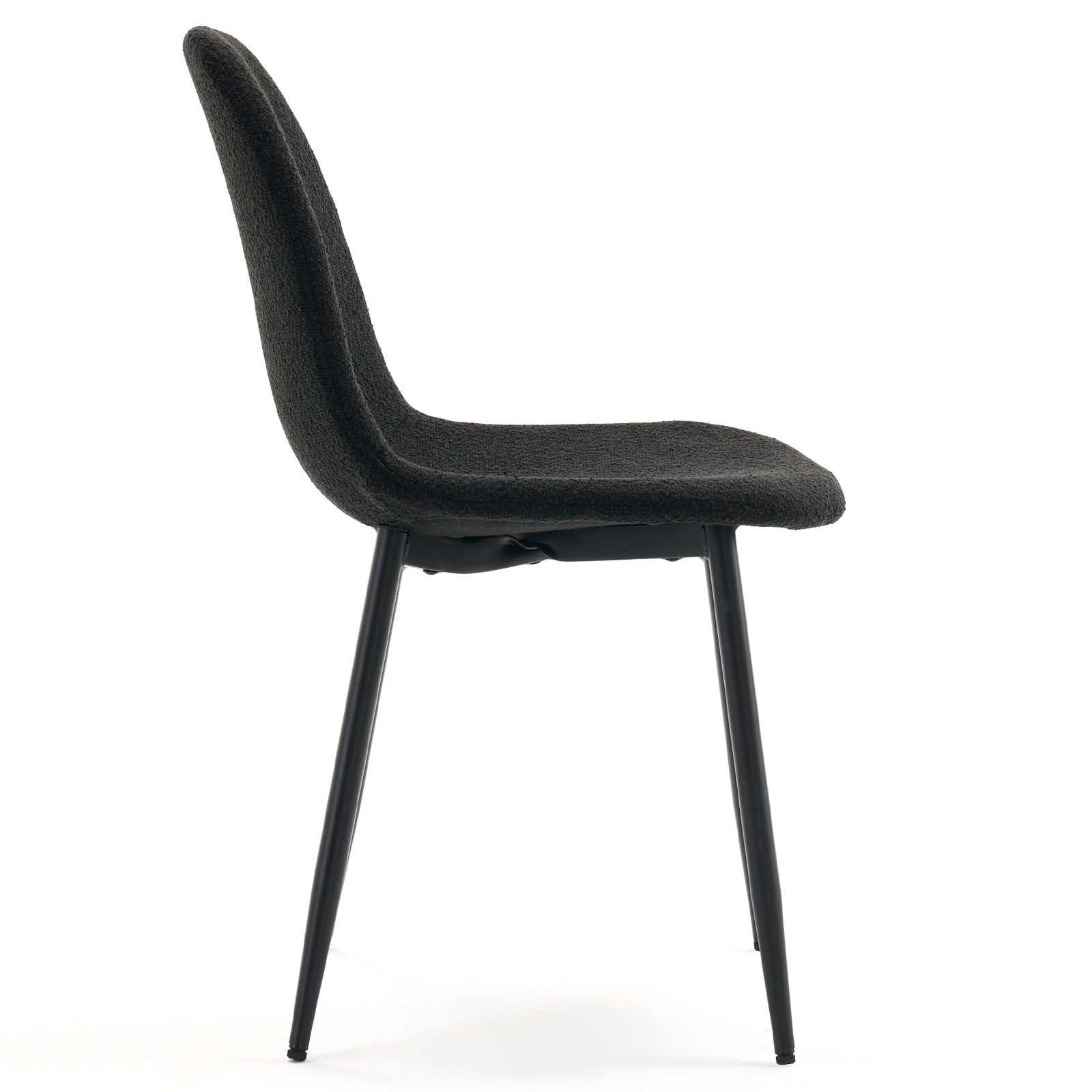 Kavi Dining Chair, Black Boucle/Black