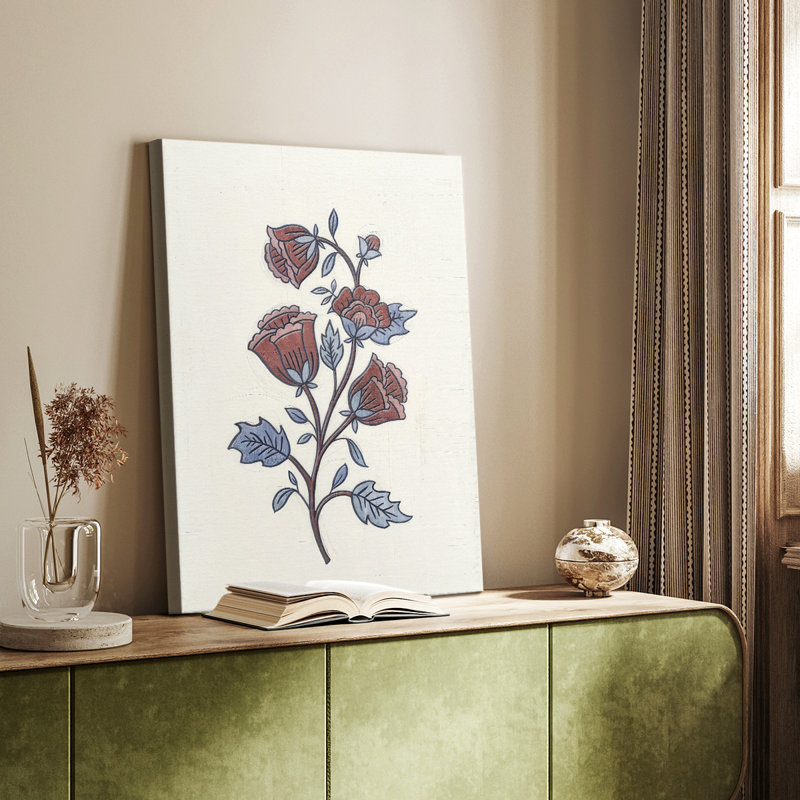 Fleurs dessinées à la main I - galerie Cavas sur mesure, H 60 po x l 40 po