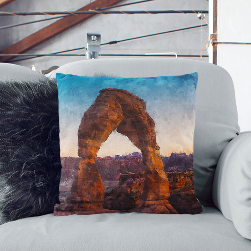 The Stone Arch in Uah Scatter Cushion with Filling, 55cm H x 55cm W x 20cm D, White