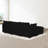 Stylish Modular Corduroy Sofa Set, Black U-shaped, Spacious Rooms