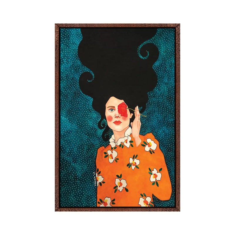 On Melancholy Hill 1 Piece Painting on Canvas, 66.04cm H x 45.72cm W x 3.81cm D, Classic Brown Wood Floater Framed