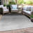 Machine Washable Indoor/Outdoor Xhevrie Silver Rug-4953943