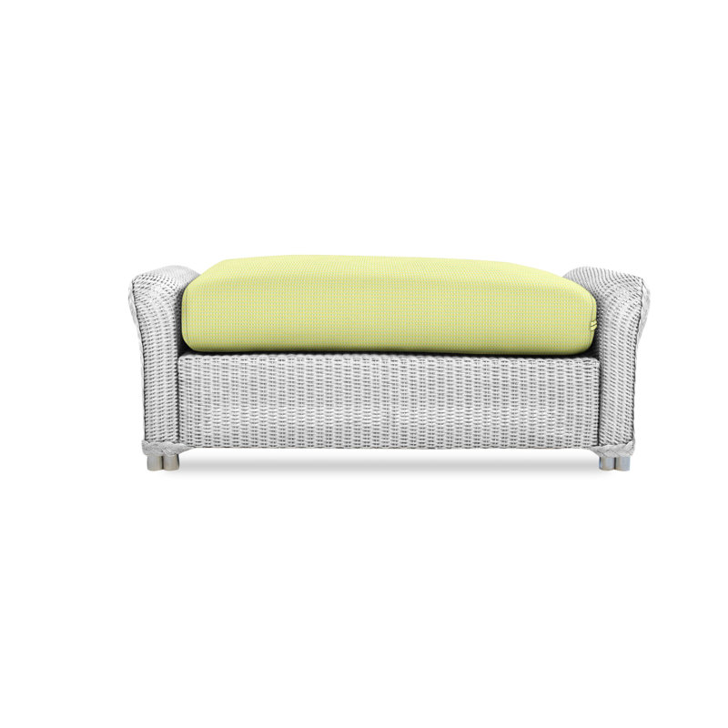 Reflections Outdoor Ottoman, Canvas Canvas Sunbrella® Canvas, White
