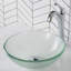 Frosted Glass Circular Vessel Bathroom Sink-10357190