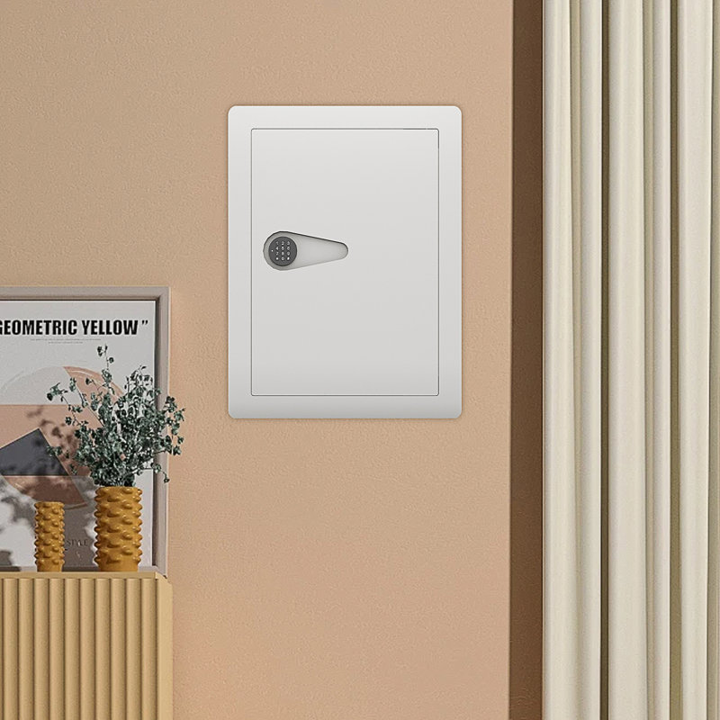 Coffre-fort numérique dissimulé à plat, Électronique / clé, Blanc cassé, H 21,65 po x l 4,33 po x P 16,14 po