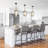 1-Light Square Crystal Pendant Light, Height Adjustable Hanging Fixture for Kitchen Island & Dining Room-301583079