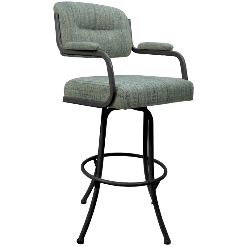 Tabouret de comptoir pivotant de 26 po Huba, Tabouret de comptoir (siège d'une hauteur de 26 p, Gris, Gris