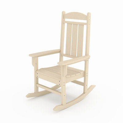 Traditional Porch Rocker – Classic HDPE Poly Lumber For Porch, Patio, And Garden Comfort