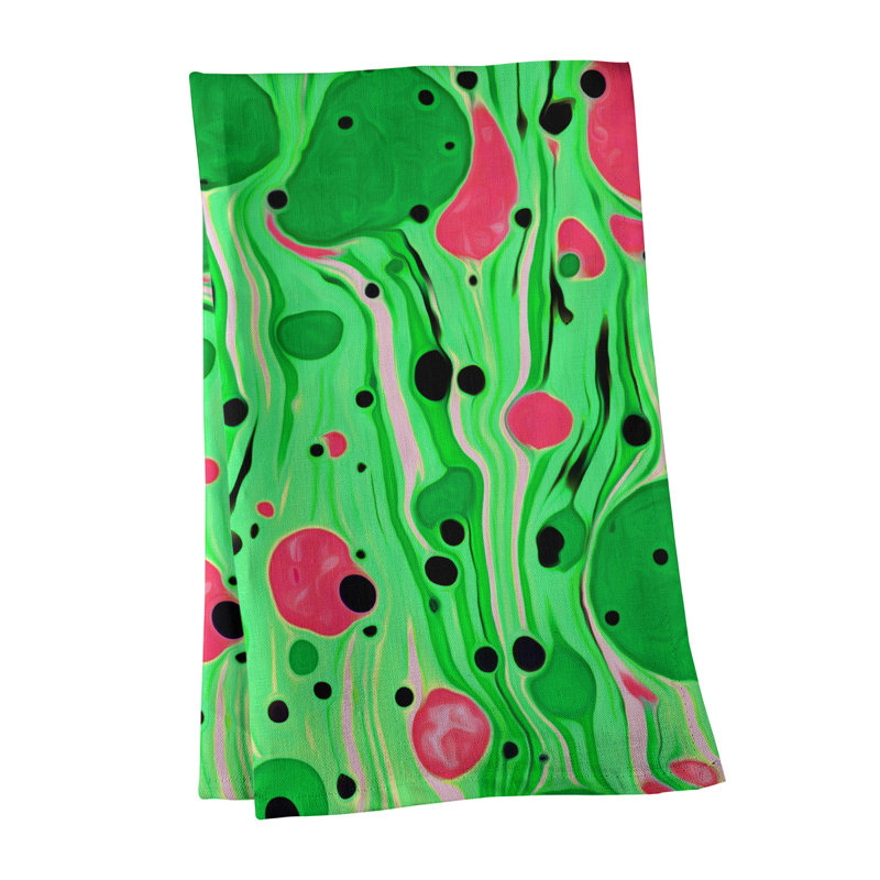 Tea Towel Kitchen Towel, Green, Cotton Twill