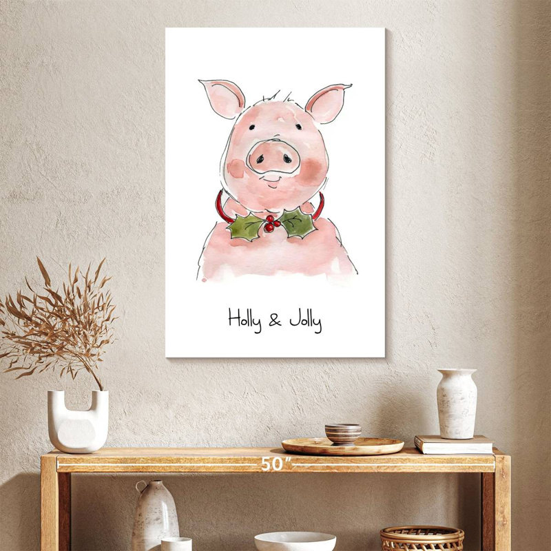 Cochon joyeux Lelend Holly, H 39 po x l 26 po