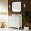 Ensemble de meuble-lavabo autoportant avec lavabo et porte en céramique 36 po