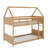 Twin Over Twin Floor Bunk Bed With House Design And Head Foot Panels-2015886303
