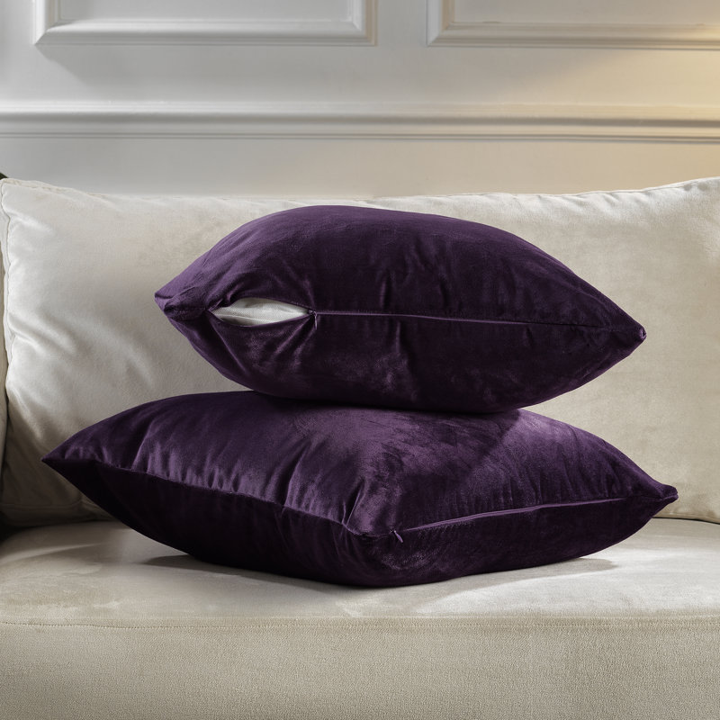 Housses de coussin rectangulaires en velours mat, 47 Byzance