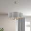 Lustre tambour 6 lumières à abat-jour Vino-1096411451-1141921531