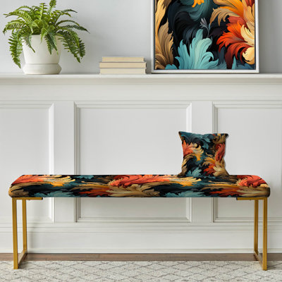 Banc abstrait tapissier doré