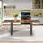 Solid Wood Top Metal Base Dining Table