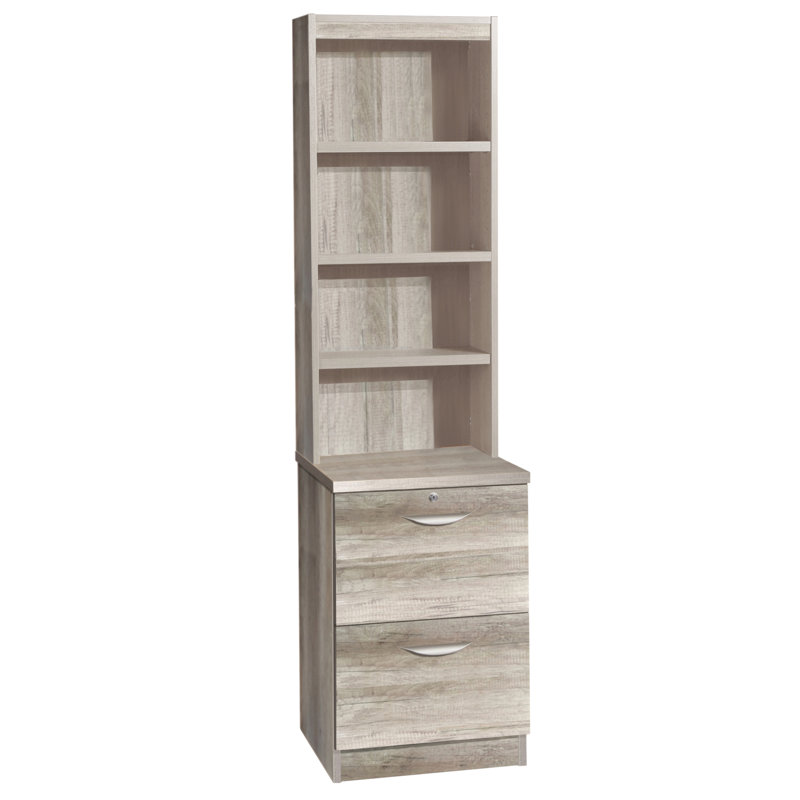 Cosmo 48cm Wide 2 -Drawer File Cabinet, Grey Nebraska