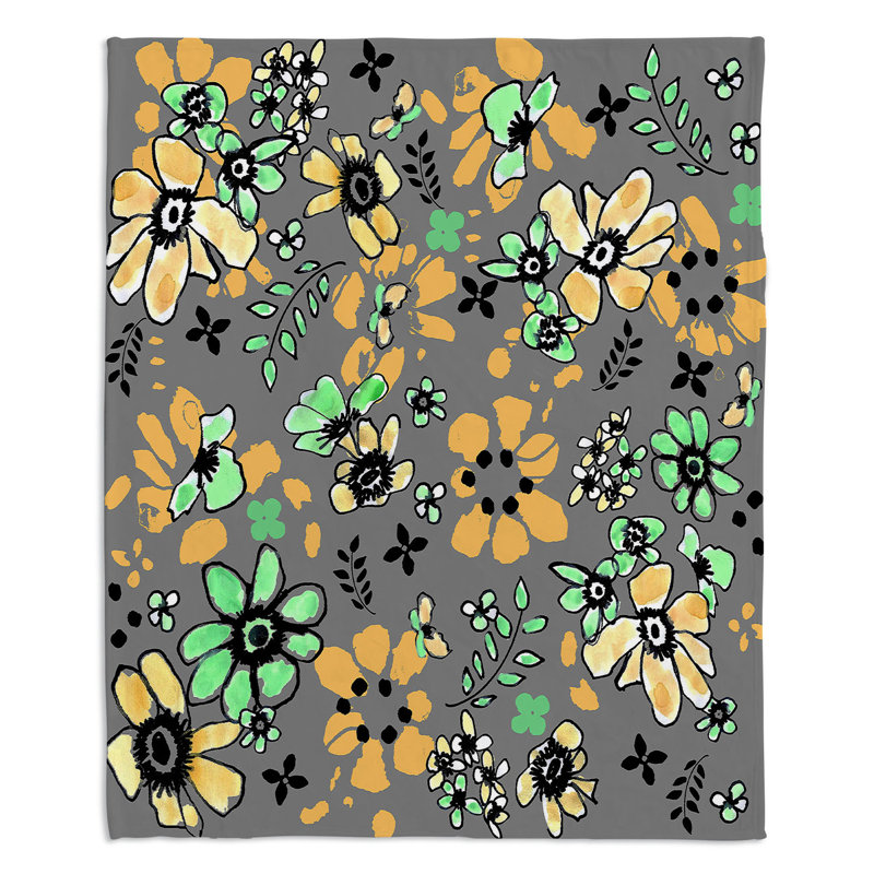 Couverture sherpa gris doux noir flodoodle, l 51 po x L 60 po