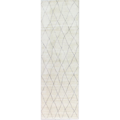 Poinsettia Audra Geometric Handwoven Ivory/Gray Area Rug