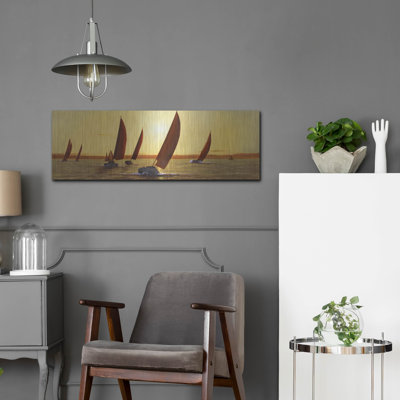 Breakwater Bay ' Sailing, Sailing' by Diane Romanello, Metal Wall Art