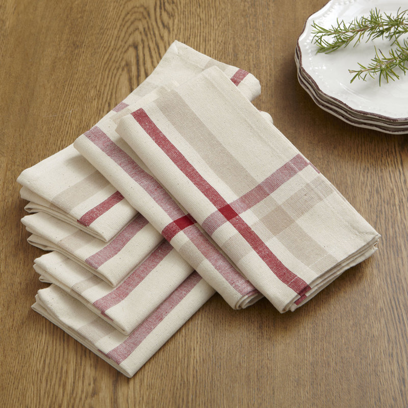 Ensemble de serviettes en coton 6 articles Galilee, Rouge