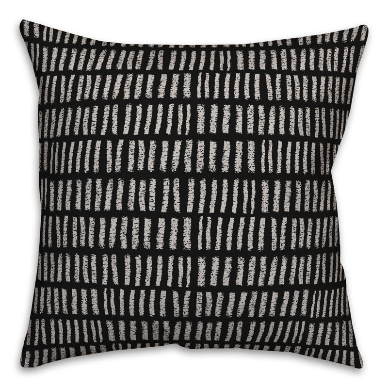 Geometric Throw Pillow, Black, 20" x 20"