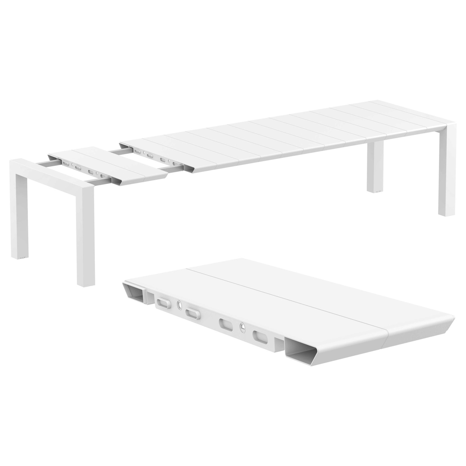 Farrah 118" Patio Dining Set, White