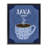 Java Time Blue Coffee Mug Floating Frame, design by Lori Mosley-888936721-888936722