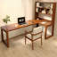 Bureau rectangulaire en bois massif brun noisette-108954487-108954486