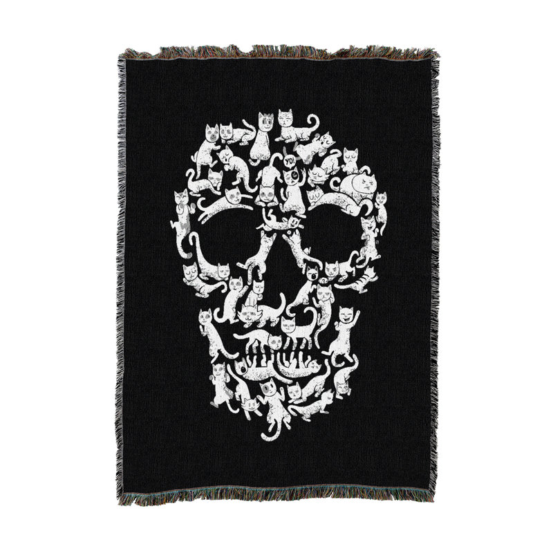 Jeté en coton Pure Country Weavers Catskull, L 60 po x l 50 po