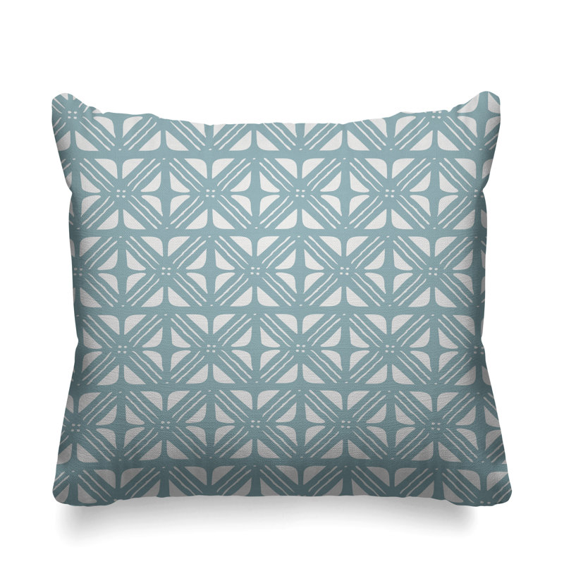Housse de coussin d'extérieur carré et insert, 17 po x 17 po, Bleu, Carré