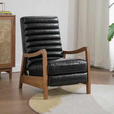 Mudassar Leather Match Manual Recliner 