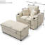 Fauteuil surdimensionné confortable avec repose-pieds pour la détente et le style