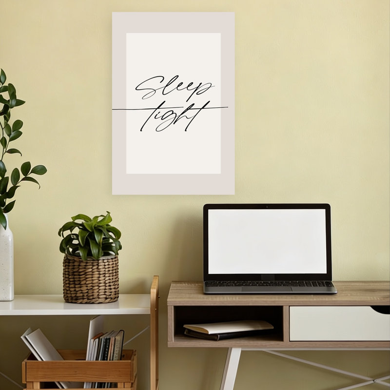 Sleep Tight Elegant Minimalist Modern Wall Art Print 1 Piece Wrapped Canvas Wall Art, 45.72cm H x 30.48cm W